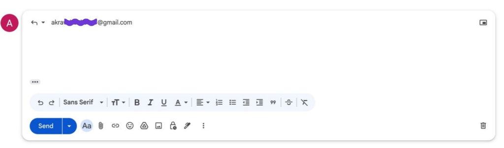 Sender details showing a generic Gmail reply-to address