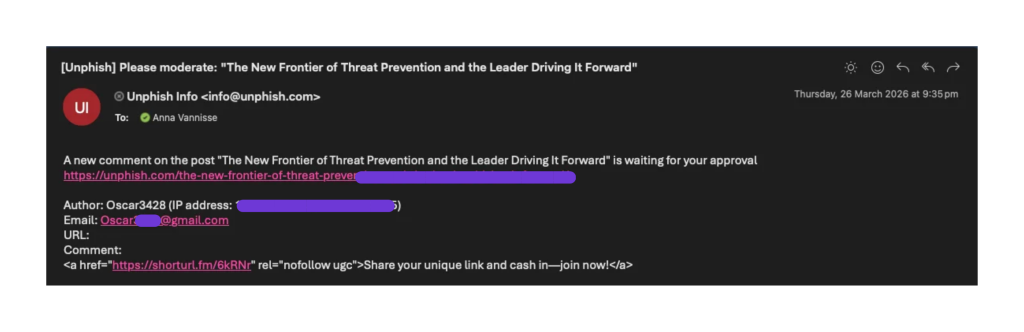 (Example of repetitive referral-style messaging)