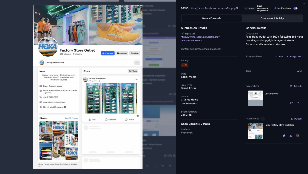 unphish centralises every investigation into a single case file, bringing together evidence and screenshots