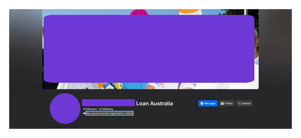 Fake loan page example 1